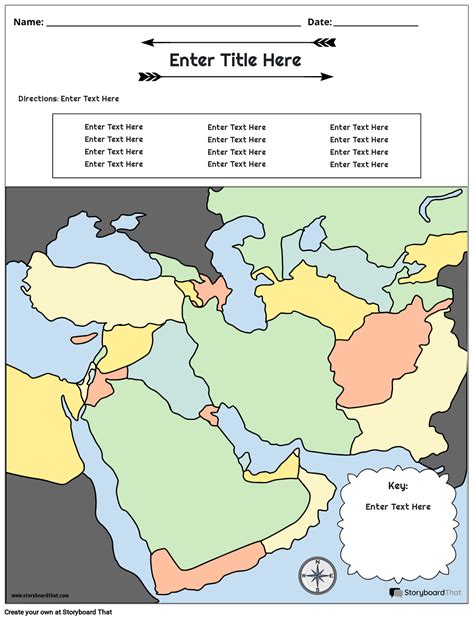 Blank Middle East Map