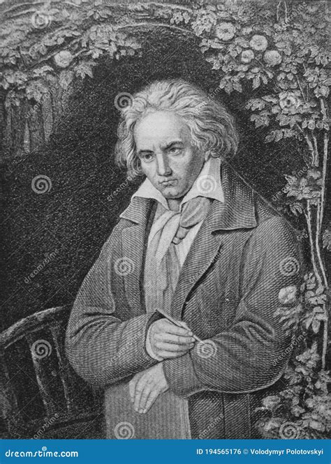 Ludwig Van Beethoven, Was a German Composer and Pianist in the Old Book ...