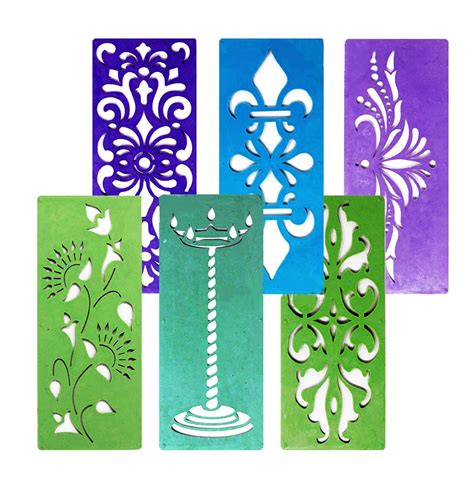 Buy Ascension ® 6 Different Design Draw Rangoli Making Kit Rangoli ...