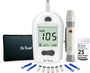 Dr. Trust (USA) Digital Glucose Blood Sugar testing Monitor Machine ...