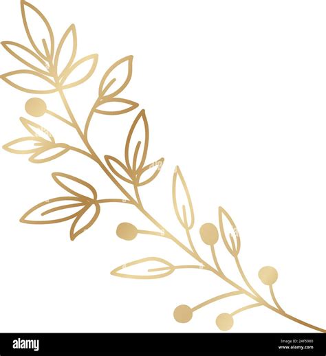 Isolated gold leaf plant vector design Stock Vector Image & Art - Alamy