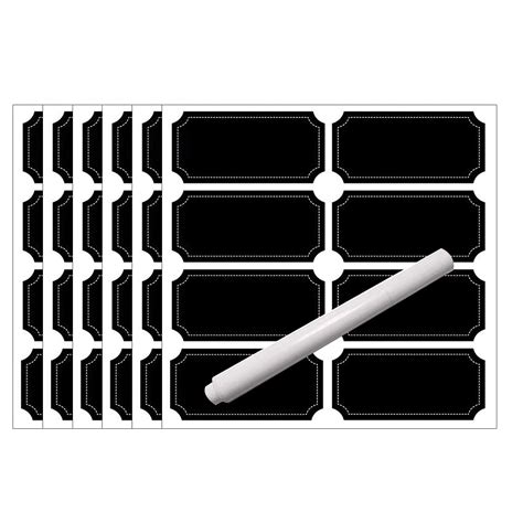 Reusable Chalkboard Labels, 96 Rectangle Shape Mason Jars Labels 2.52 x ...