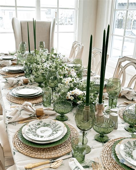 Green Table Decor