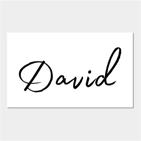 David Name Calligraphy Art Print
