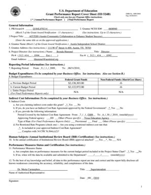 Fillable Online Part 2, Project Status Chart for Grant Performance ...