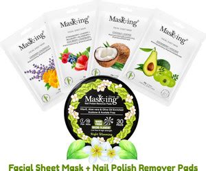 MasKing Bamboo Face Sheet Mask for Lightening + Night Blooming Nail ...