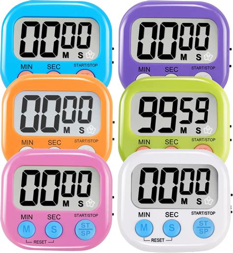 Amazon.com: 6 Pack Multi-Function Electronic Timer - Magnetic Digital ...
