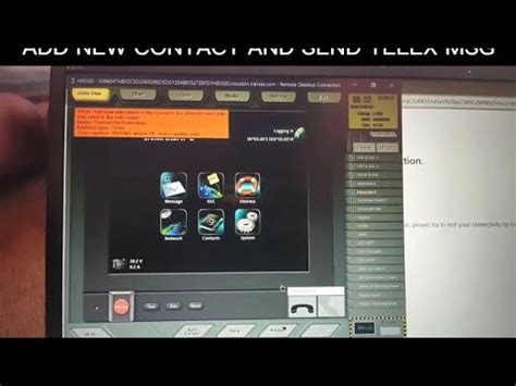 How to "Add new contact and send telex message" from inmarsat-C. MARCOM ...
