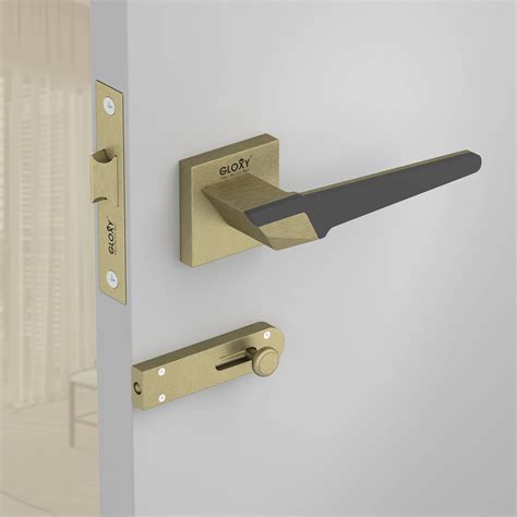Gloxy Brass Door Lock for Bathroom, Balcony, Home – Keyless Mortise ...