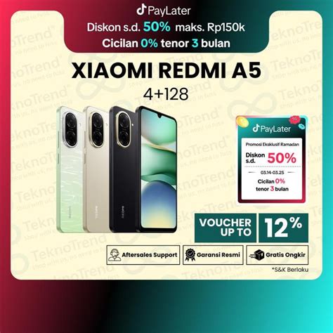 Promo Handphone HP Xiaomi Redmi A5 4+128 Kamera 32MP Layar 6.88 ...