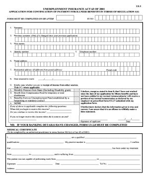 Unemployment Insurance Application Templates | pdfFiller