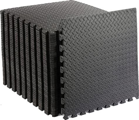 Horianzo 16pcs 1Inch/25mm Gym Floor mat for Heavy Workouts, Puzzle ...