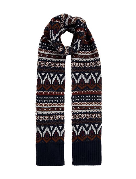 Buy Fair Isle Knitted Scarf at Marks & Spencer