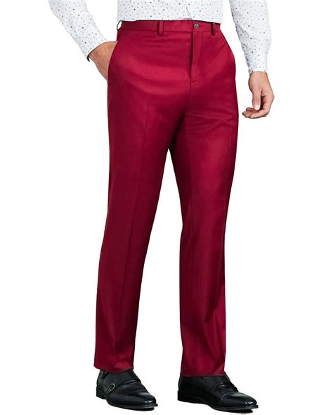 Tailored Red Slim Fit Dress Pants – Dexonmen