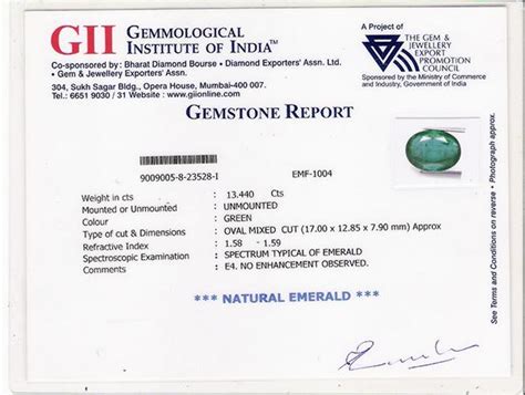 13.44-Carat Lustrous Bottle-Green Zambian Emerald (Untreated) :: $3,360 ...