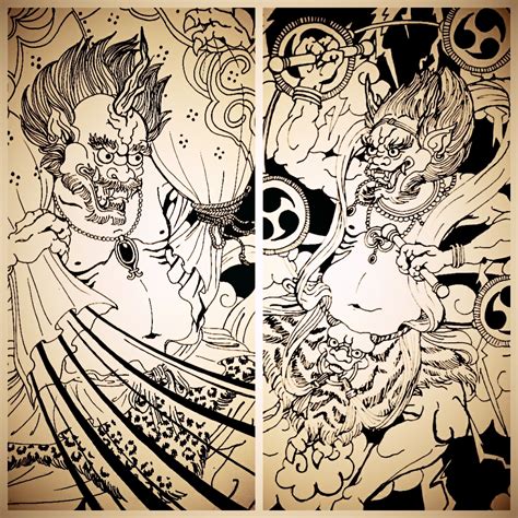 The infamous Fujin and Raijin by schonheit on DeviantArt