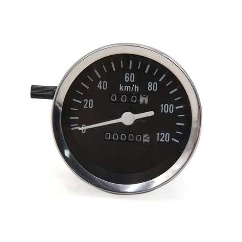 uxcell 0-120km/h Black Rectangle Analog Odometer Motorcycle Speedometer ...