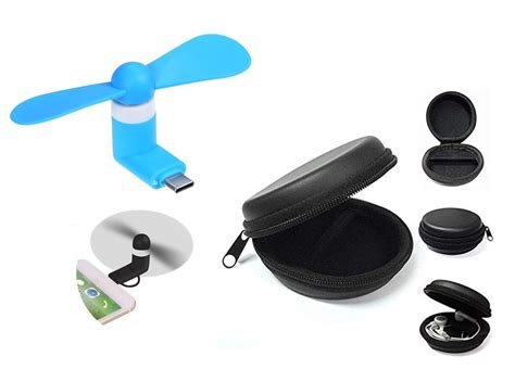 BLAXSTOC Type-C Mini Fan 2-Blade Fan High Speed USB Fan, Mobile Cooler ...