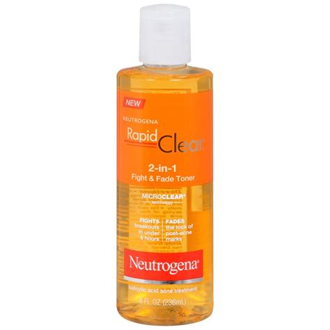 Neutrogena Rapid Clear 2-in-1 Fight and Fade Toner, 8 Fluid Ounce ...