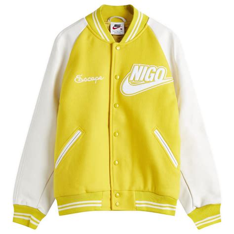 Nike X Nigo Varsity Jacket in Yellow | Lyst