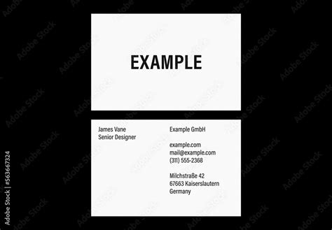 Business Card Layout Stock Template | Adobe Stock
