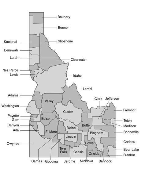 ملف:Idaho map counties.svg - المعرفة
