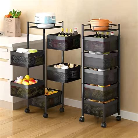 REWOP Kitchen Trolley with Wheels, Kitchen Organizer Items and Storage ...