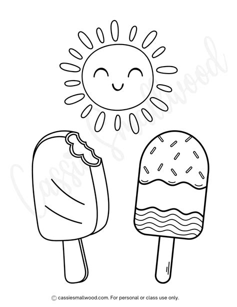 15 CUTE Popsicle Coloring Pages - Cassie Smallwood