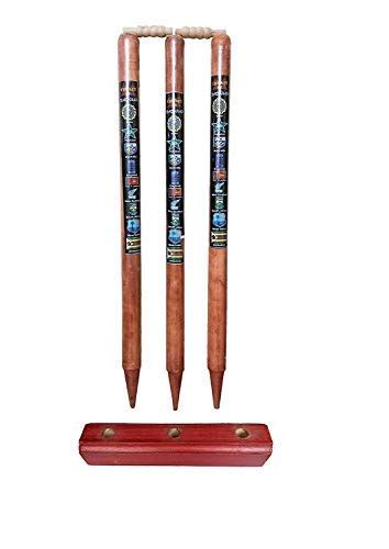 Vishnu ji sports wooden Cricket Wicked Stump with Stand (Multicolour ...