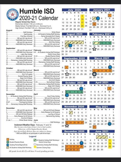 Humble Isd Calendar 2021 22 Customize And Print - Riset