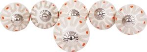 INDIAN ARTISANS CERAMIC KNOBS FOR DRAWERS/CABINETS. SET OF 6 Ceramic ...