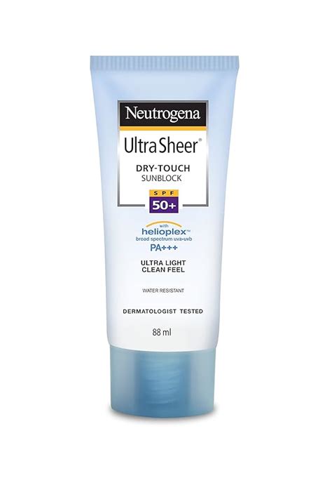 Neutrogena Ultra sheer Sunscreen, SPF 50+, Ultra light, for oily and ...