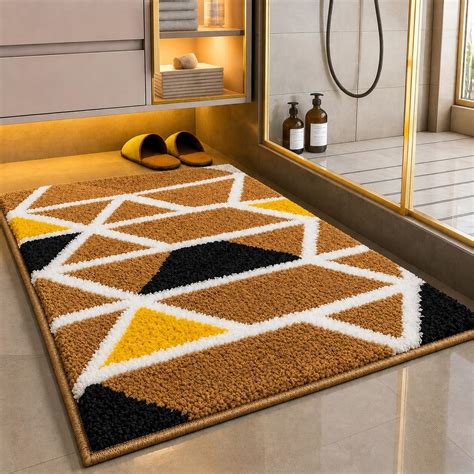 Buy Roseate Mosaic Super Soft (40x60 cm) Microfibre 2000 GSM Bath Mat ...