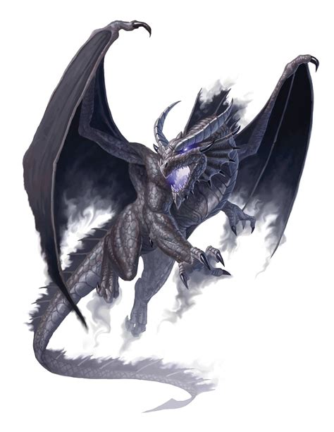 Dragon, Shadow (from the D&D fifth edition Monster Manual). Art by ...