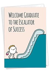 NobleWorks Funny Graduation Greeting Card (Graduate) with 5 x 7 Inch ...