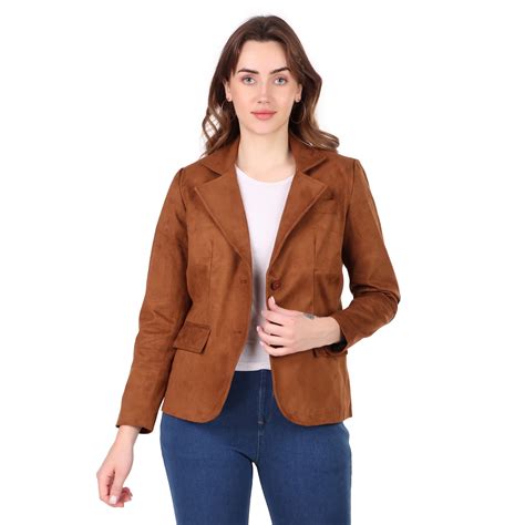 Leather Retail Women's Suede Faux Leather Jacket (LRSUDCOBR)