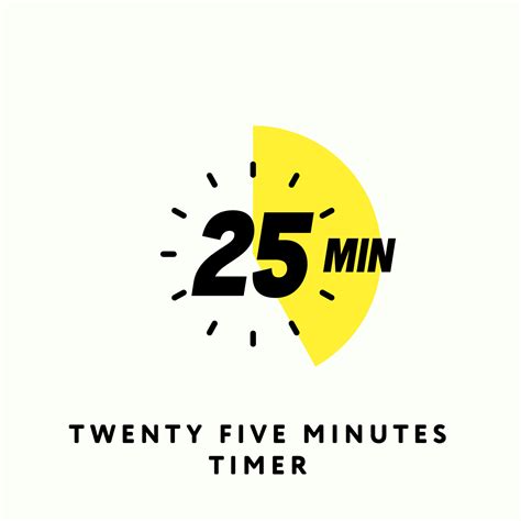 25 Minutes Timer Icon, Modern Flat Design. Clock, Stopwatch ...