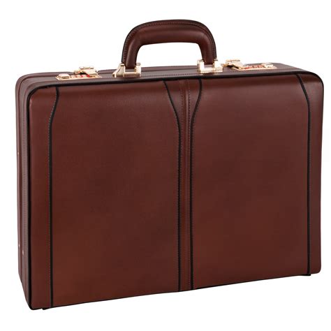 Leather Expandable Attaché Briefcase for Men - 4.5" Top Grain Leather ...