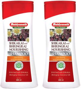 Baidyanath Shikakai and Bhringraj Nourishing Shampoo 200 ML (Pack of 2 ...