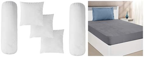 Amazon Brand - 5 Piece Microfiber Filled Bolster and Cushion Set for ...