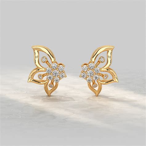 Round Cluster Diamond Stud Jewelry – Prachha Jewels