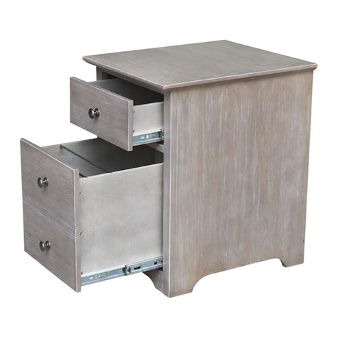 International Concepts Washed Gray Taupe 2-Drawer File Cabinet at Lowes.com