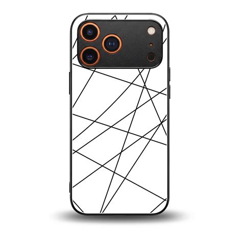 Geomatric White Phone Case for Iphone 17 Pro | Glass Case – Boujee