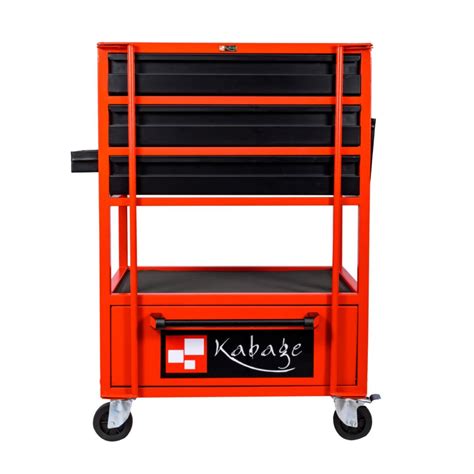 Kabage 3DTTC150RB 3 Drawer Tool Trolley with Cabinet 150kg — Inaithiram