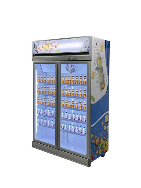 Commercial Beverage Fridge Cooler Upright Glass Door Supermarket Drinks ...