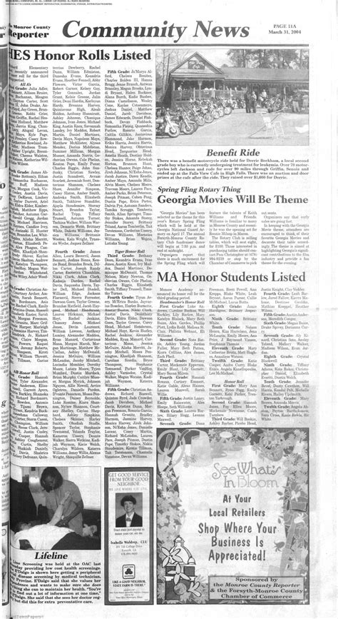 The Monroe County Reporter March 31, 2004: Page 11