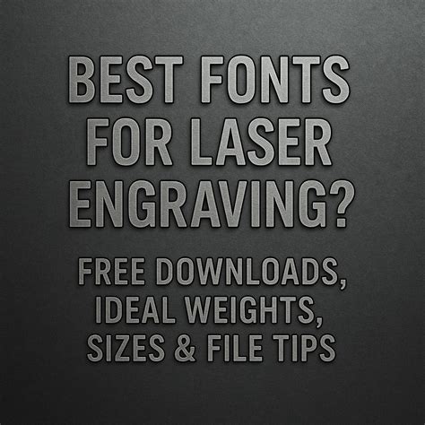 Best Fonts for Laser Engraving: Free Downloads, Ideal Weights, Sizes, and File Tips
