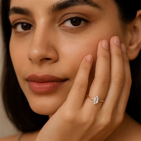 Marquise Ring-Demi Fine Ring | Anushka Jain Jewellery