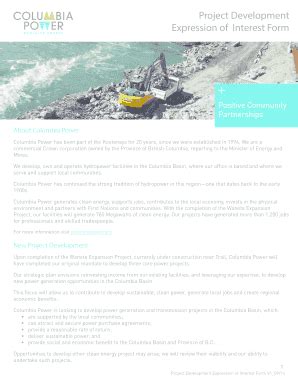 Expression Of Interest For Project Pdf | pdfFiller