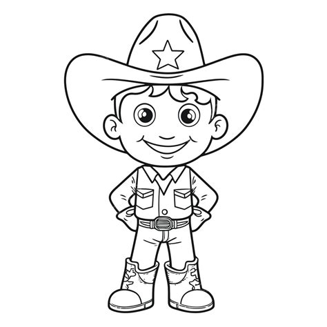 Free Cowboy Coloring Pages